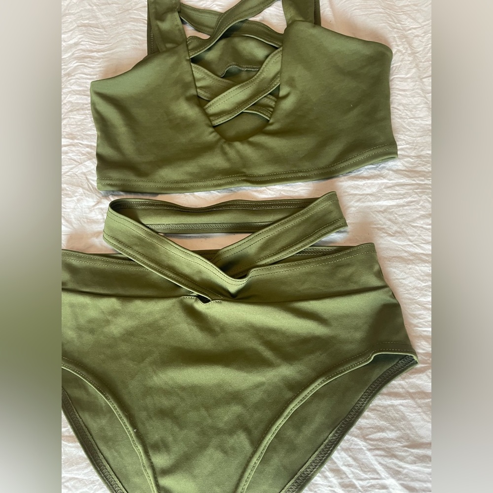 Green swimsuit